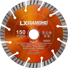 LXDIAMOND Diamant-Trennscheibe 150mm Beton pas für Bosch GNF 35 CA Mauernutfräse