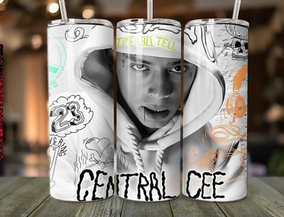 Custom Central Cee Edelstahl Becher 20 0z mit Strohhalm