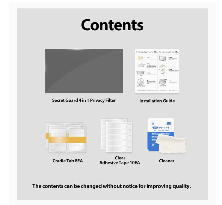19” Wide Monitor Privacy Screen Protection Filter Healing Shield Widescreen 4in1 - Image 2 of 4