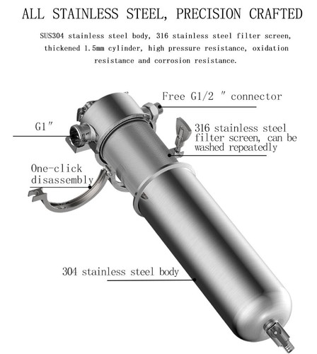 Front Filter High Flow 8000L/h Waterway Filter Protector Stainless Steel - Picture 9 of 23