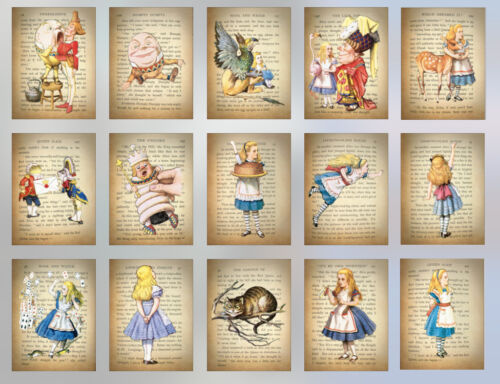 Alice's Adventures in Wonderland set of 15 8x6 prints Illustrations John Tenniel - Picture 1 of 5