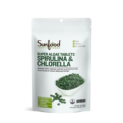 Herbal Supplement Pack 456 Tablets Spirulina Chlorella Protein Detox Boost