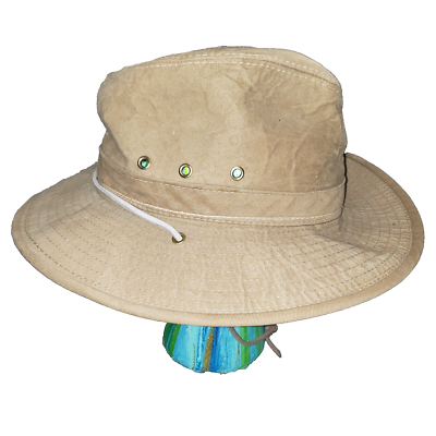 Henschel Hatquarters Tan Canvas Western Safari Hat Side Snap  display picture 1