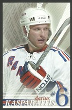 Darius Kasparaitis New York Rangers Team Issued Hockey Photo Card