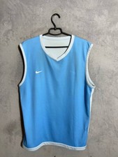 Nike Basketball Jersey Double-Sided Sleeveless Shirt Blue Polyester Mens SZ L