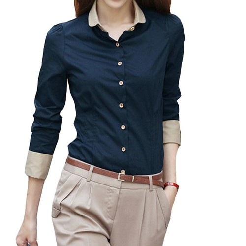 BLUSAS DE MUJER Camisas Elegantes Informales Mujeres Modernas Ropa Camisa Blusa | eBay