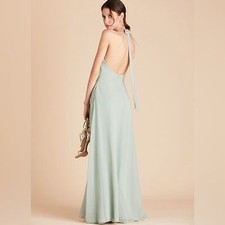 NWT Birdy Grey Dress MONI CONVERTIBLE DRESS CHIFFON COLOR SAGE Size XS Formal