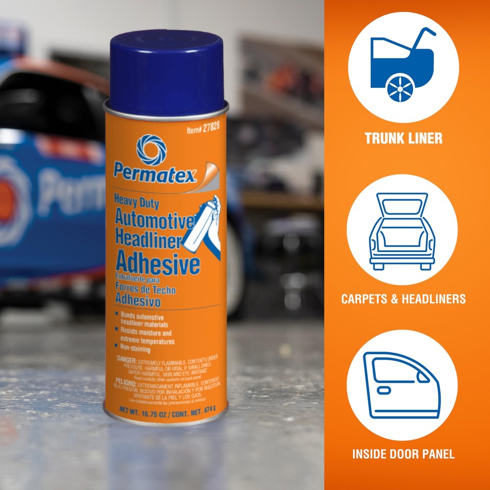 Permatex 27828 Body Shop Heavy Duty Headliner Adhesive High Strength