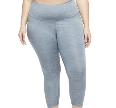Nike Active Plus Size Dri-Fit Leggings Size 1X Diffused Heather Blue - Main Image