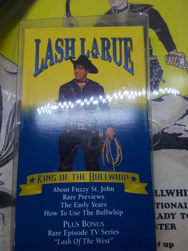 Lash LaRue King of the Bullwhip Official Leather Whip with Instructional Video - Picture 3 of 9