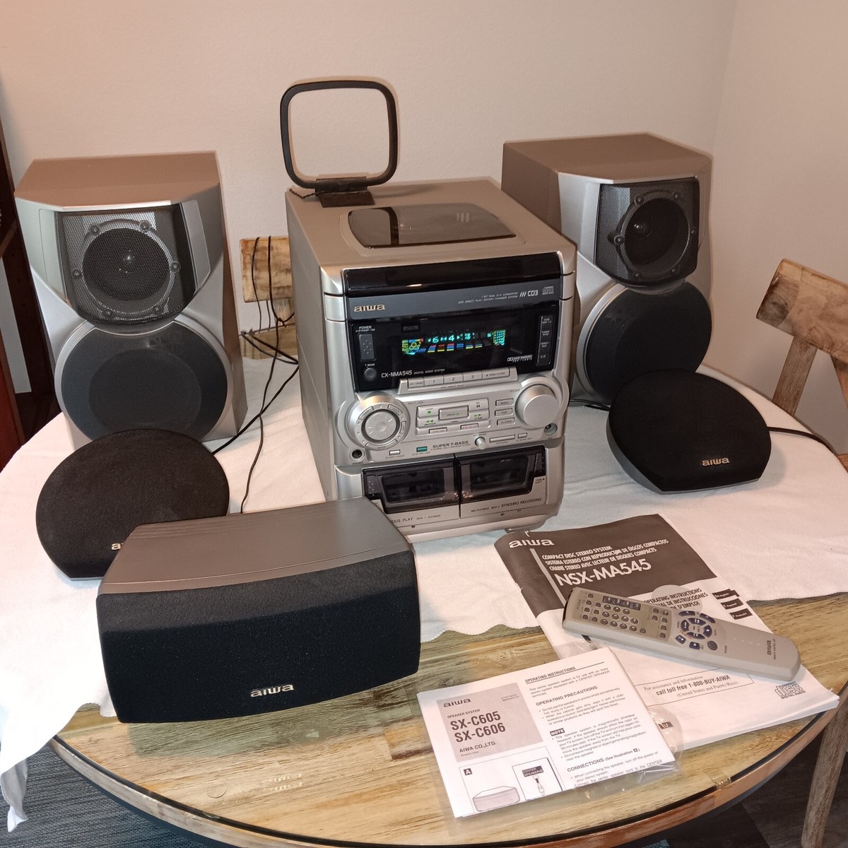 Vtg 1999 Aiwa NSX-MA545 Three CD Surround Sound Stereo System | eBay