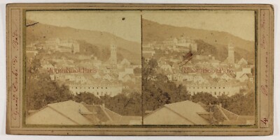 GERMANY Grand Duchy of Baden Baden-Baden c1860 Photo Stereo Vintage Albumin 