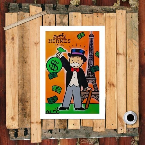36x24" Alec Monopoly "PARIS" NEW HD print on canvas fashion rolled up print - Picture 6 of 7