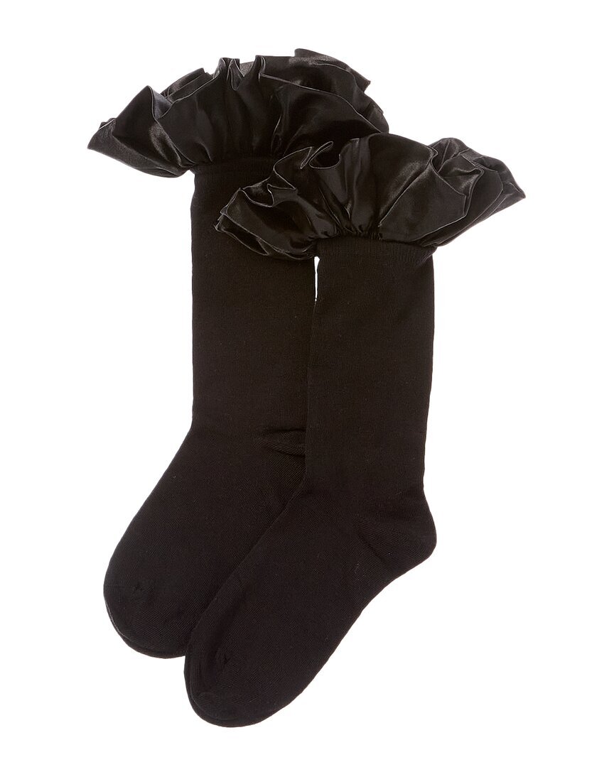 Носки с оборками Jungle Amelia на высоком каблуке Женские черные Os 4290₽