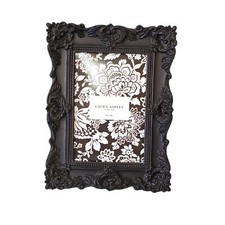Laura Ashley Photo Frame Classic Baroque Feathered Shells In Matte Black 4x6