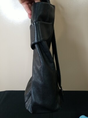 OXONE PARIS BLACK LEATHER BACKPACK PURSE | eBay