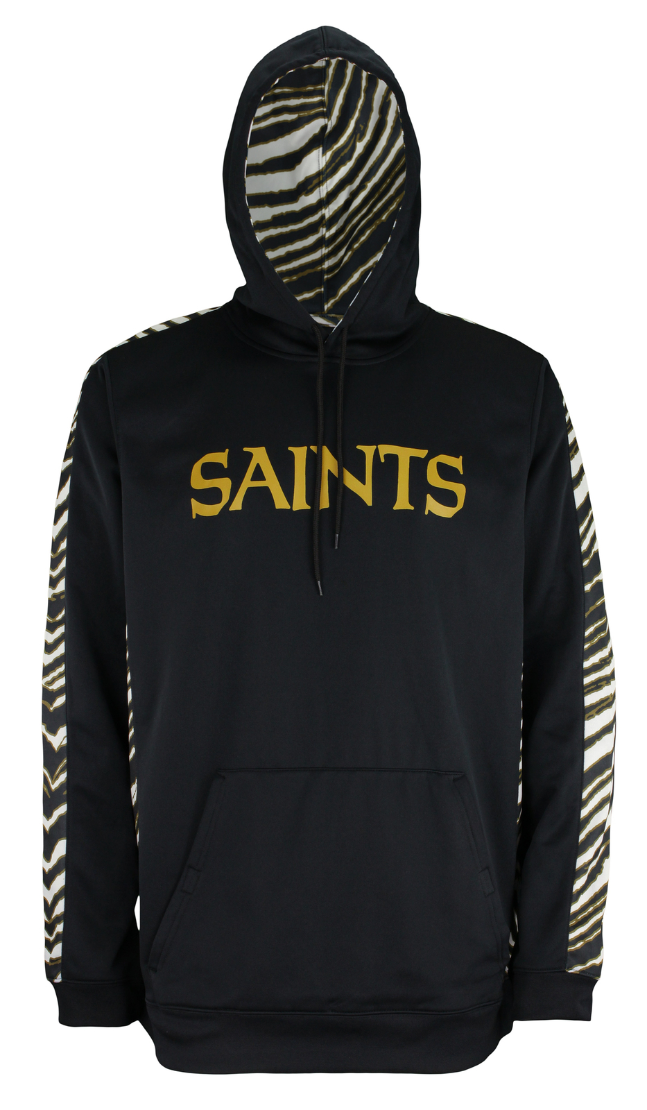 Мужская толстовка с капюшоном Zubaz NFL New Orleans Saints Zebra, черный