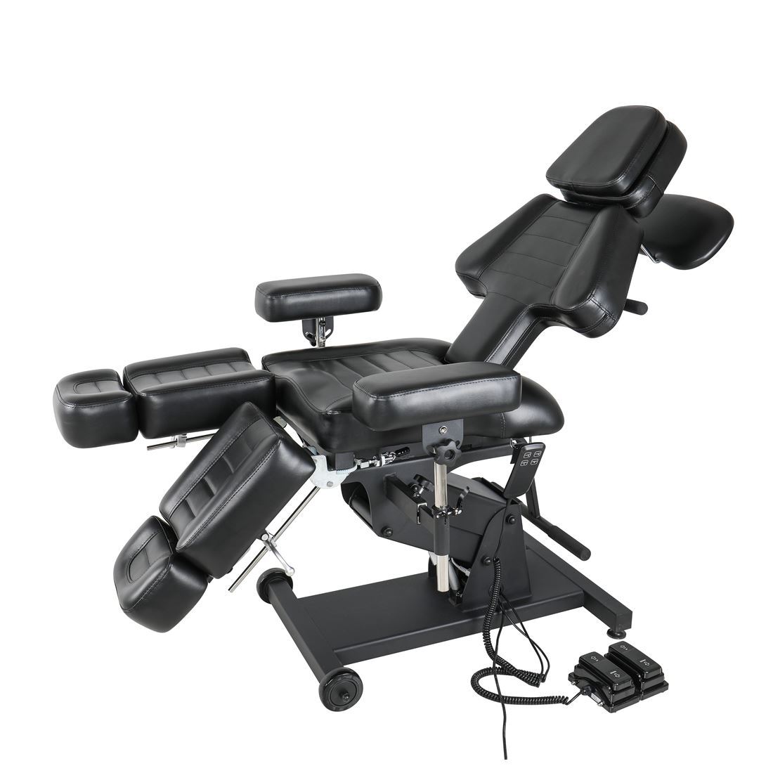 Electric Tattoo Chair Adjustable Reclining Salon Clinic Spa Bed Couch Black