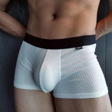 Soft Men's Boxer Panties U Convex Pouch Shorts Sexy Male Underwear Underpants