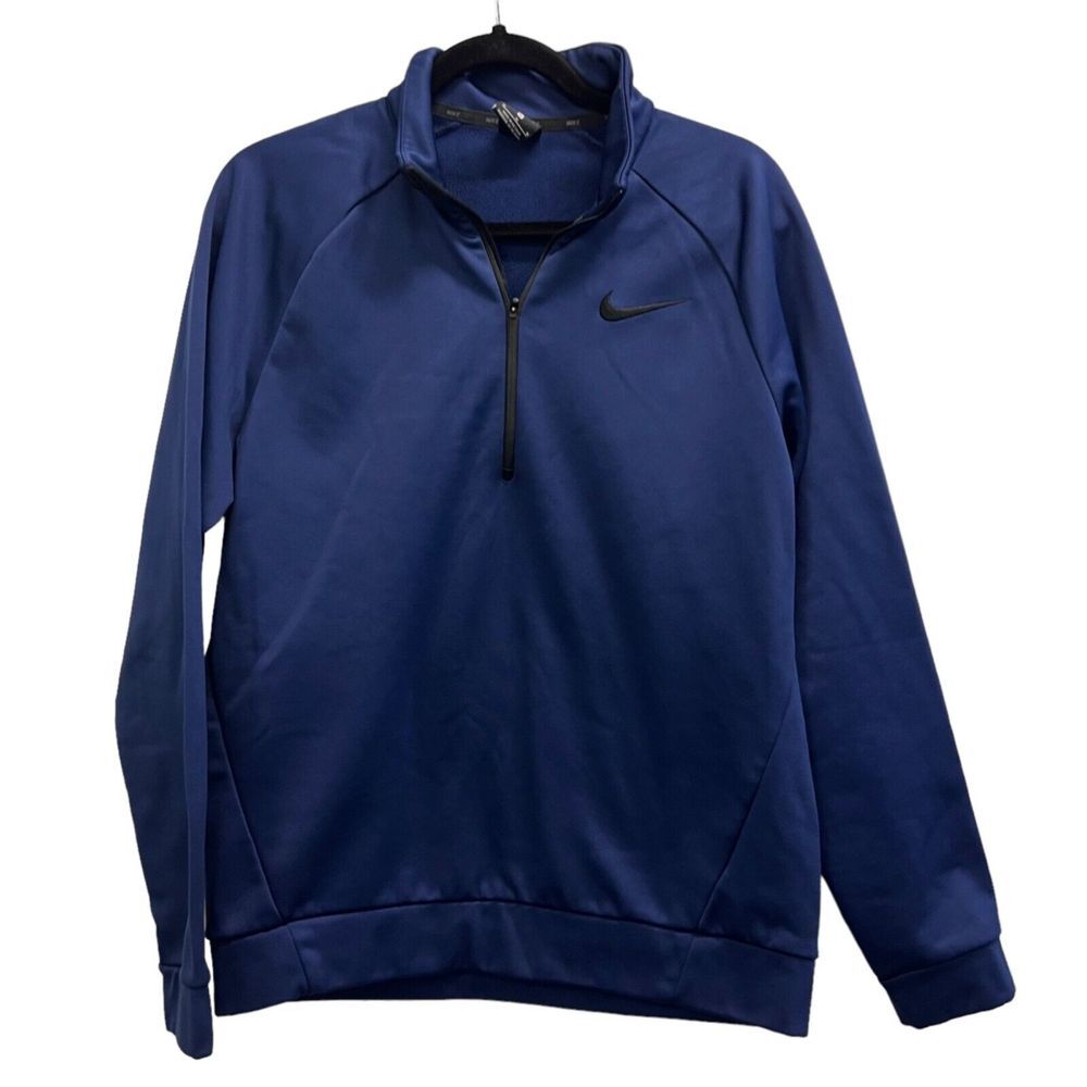 SACAI X NIKE Nike Giacca Uomo Taglia Media Drifit Maglione Blu Pullover Foderato in Pile 1 4 Zip