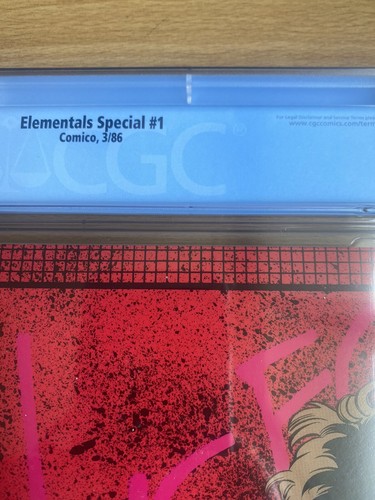 CGC 9.2 White Pages/Wrap Around Cover Elementals Special #1 3/1986 Hard To Find - Picture 7 of 11