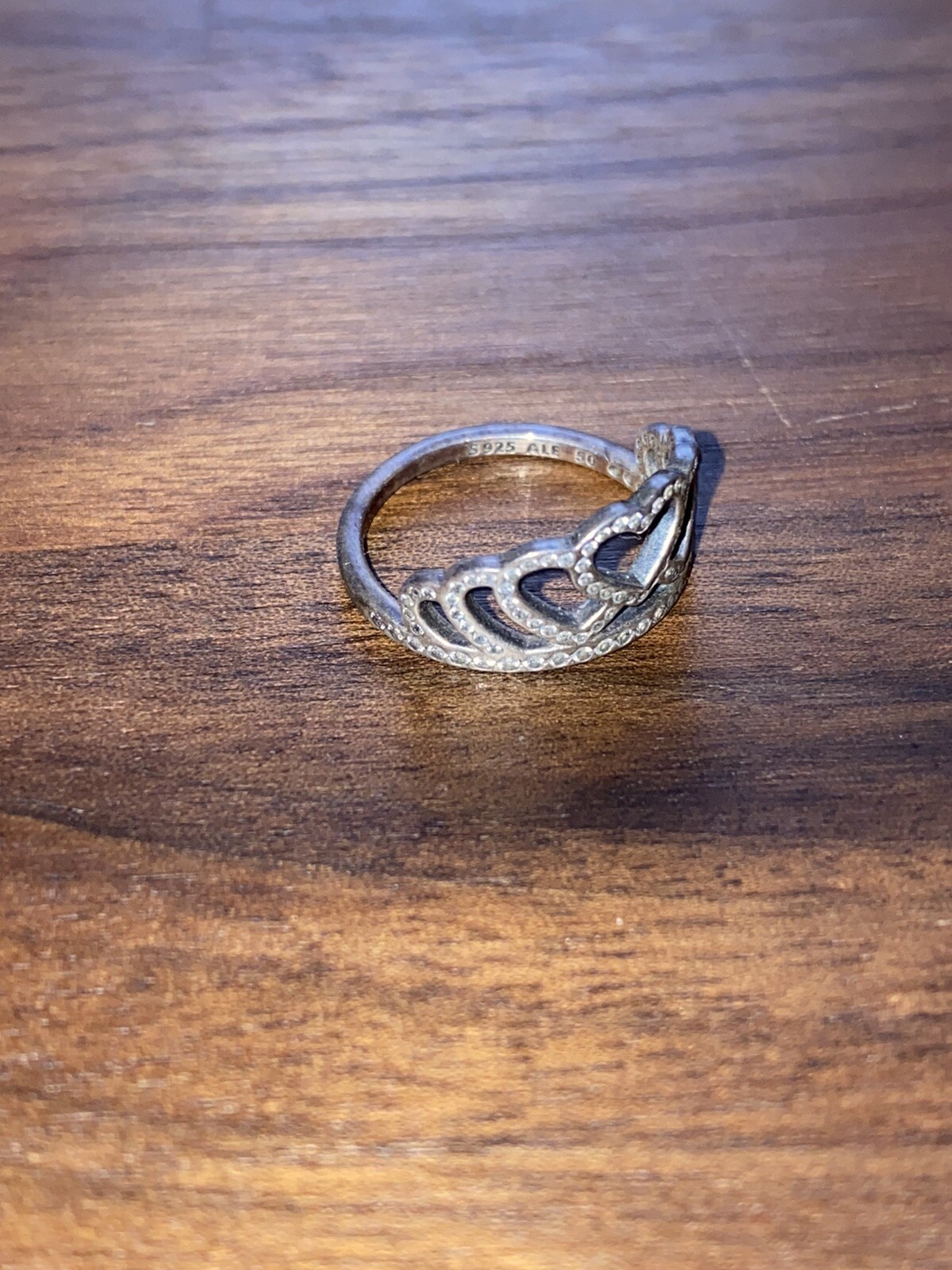 FREE SHIPPING! Pandora Hearts Tiara Ring Sterling Sil… Gem