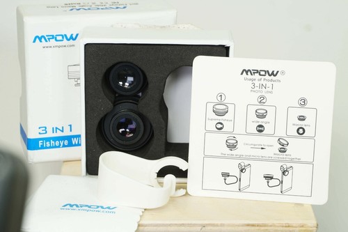 MPOW 3in1 Clip-on Fisheye Wide Angle Macro Lens Set for iPhone android samsung - Picture 6 of 8