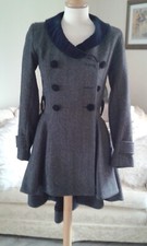Bespoke Harris Tweed Grey Herringbone Tail Coat, Size Uk 6