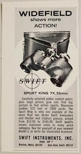 1966 Print Ad Swift Sport King Binoculars Widefield Boston,MA San Jose,CA