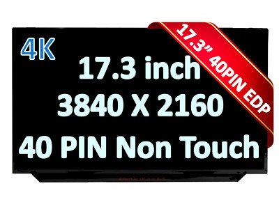 44TRN New 17.3'' UHD 3840x2160 HDR400 044TRN LED LCD Screen Dell Precision 7750