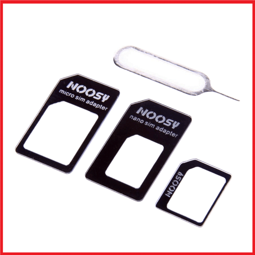 NOOSY 4 IN 1 UNIVERSAL Nano Sim Karten Adapter Micro Nadel HANDY KOMPATIBEL Z7 - Picture 1 of 1