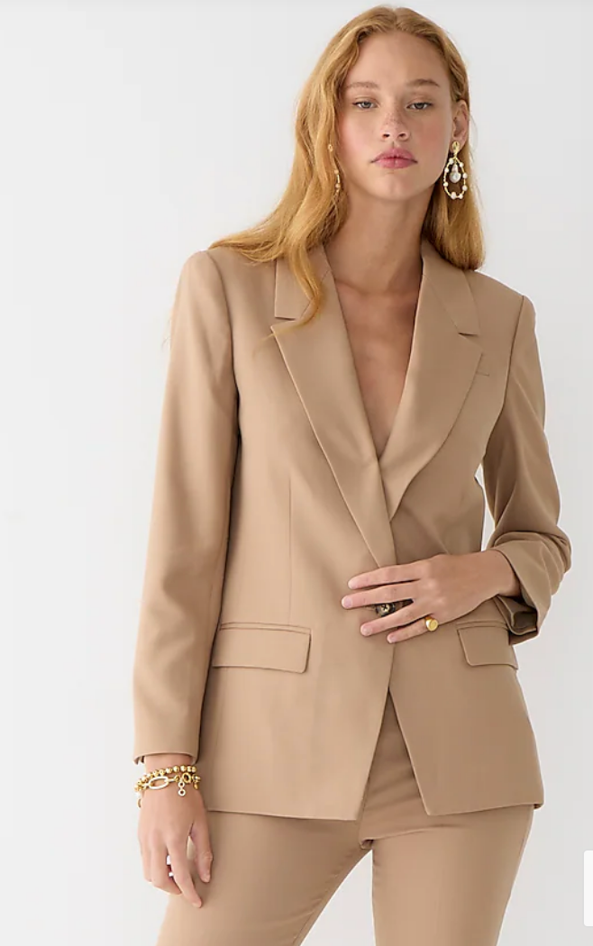 ジャケット Mm Studio Camel Wool Blend Nice Blazer J.Crew $288 Tall Willa Blazer Italian City Wool Blend Camel