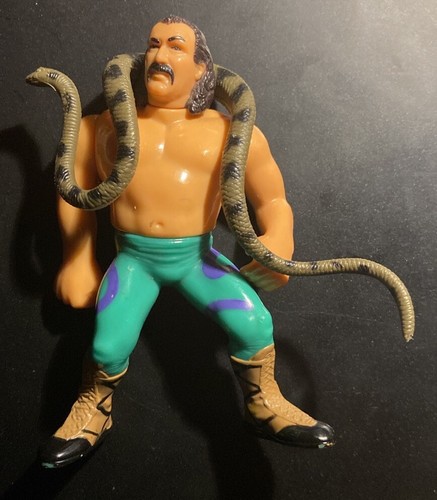WWF WWE 1990 Hasbro Jake The Snake Roberts with Sn...