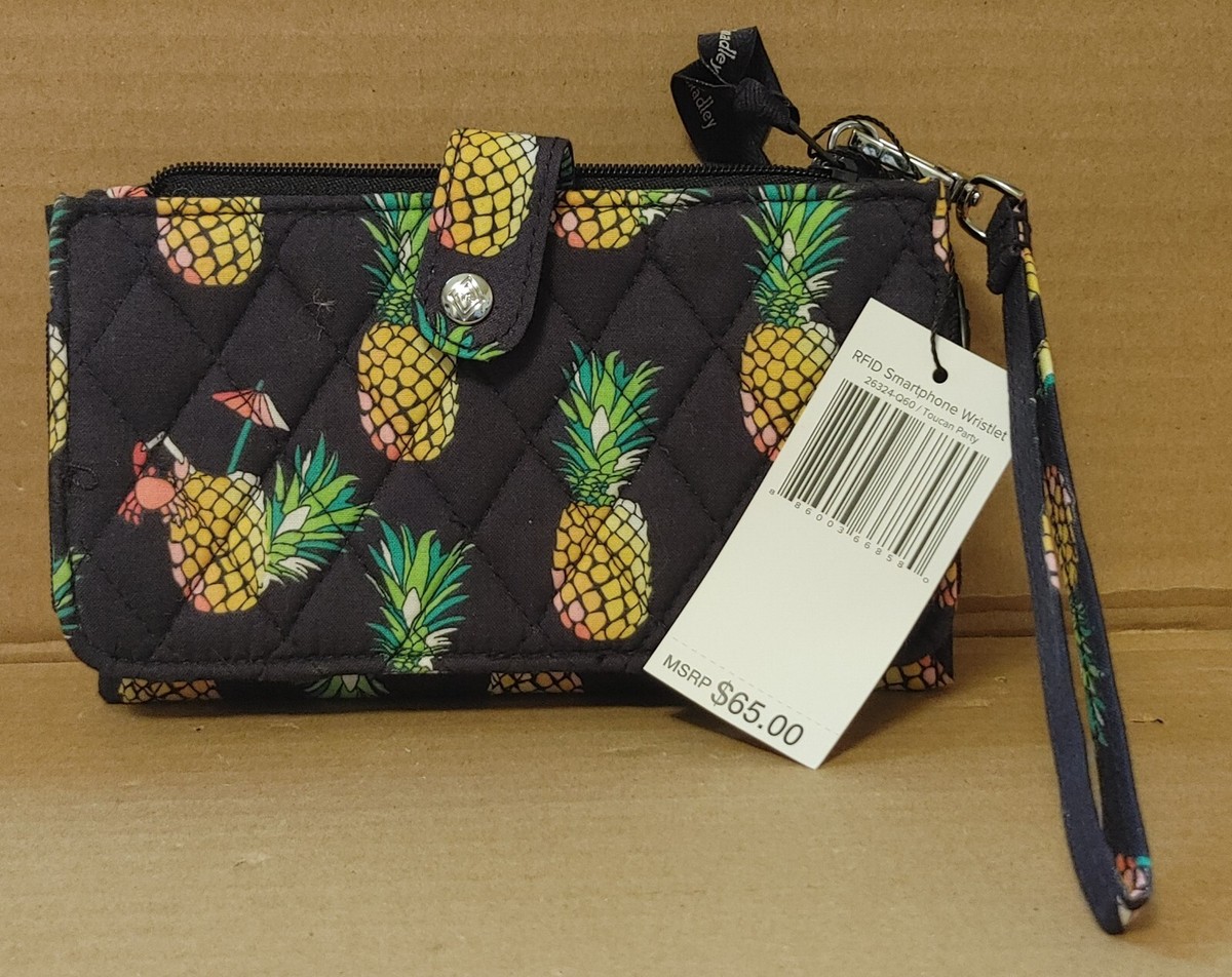 ほめ Vera Bradley - RFID Smartphone Wristlet Wallet - Toucan Party