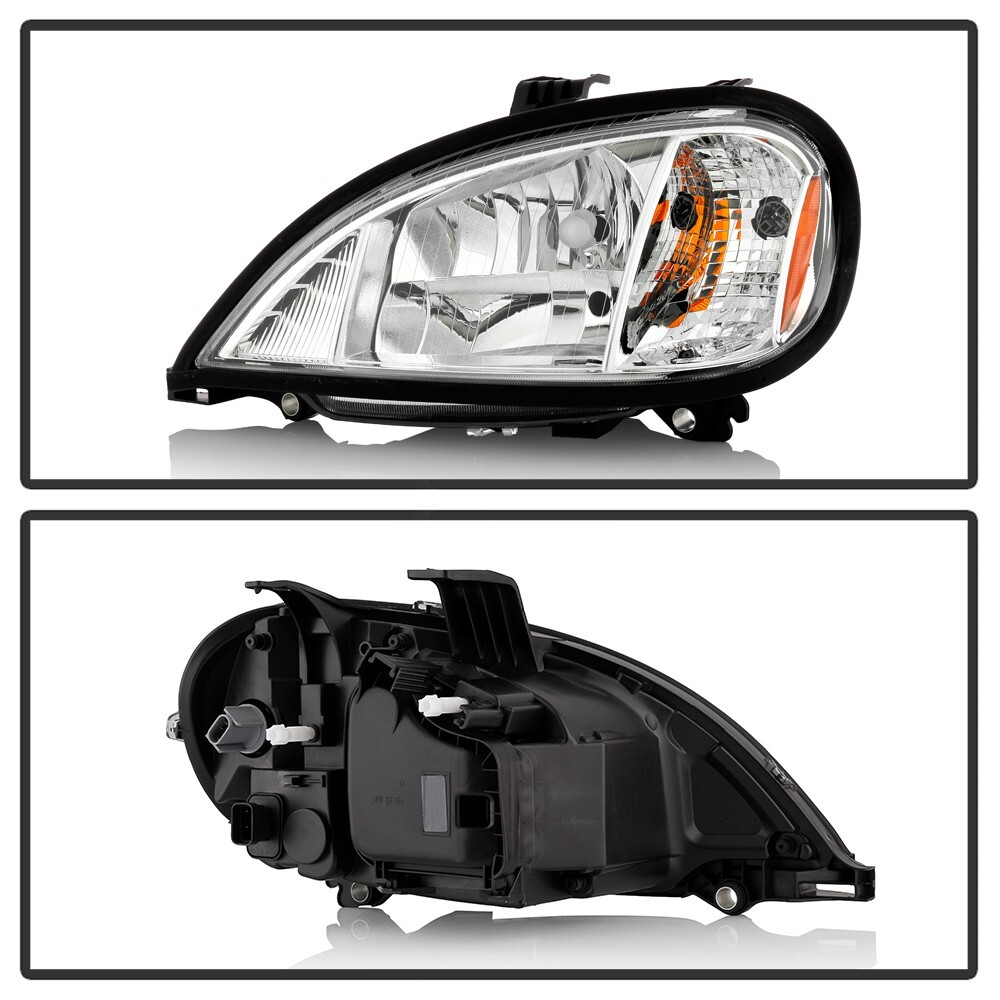 Chrome Clear Lens Driving Headlight For 2004-2017 Freightliner Columbia Pair Set
