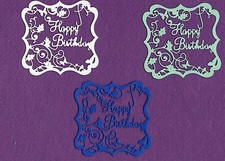 "HAPPY BIRTHDAY" die cuts scrapbook cards