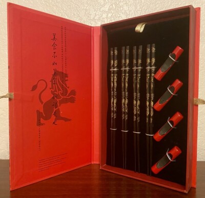 Maxwell Williams Designer Homewares Shanghai Chic Chopstick Gift Set Vintage NEW