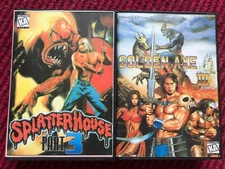 Famiclone 2x cartridges Axe + Splatter House for sega genesis MD2 16bit rare