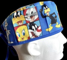 Looney Tunes Block Characters Scrub Hat Chemo Cap