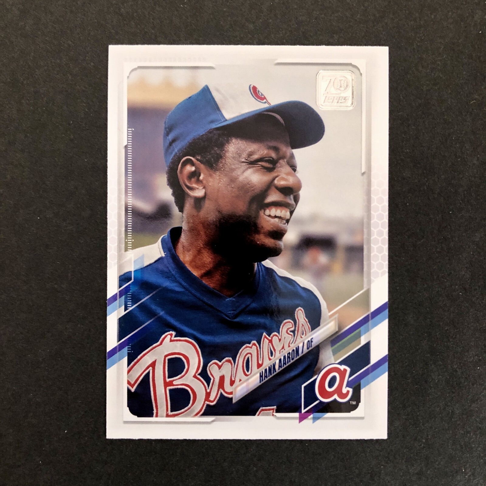 Hank Aaron 2021 Topps Series 2 SP Image Variation #472, Atlanta Braves