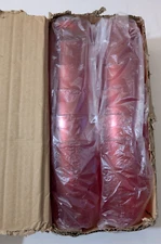 NEW 8oz Set Of 12 RED Pebbled Stackable Tumbler Commercial Restaurant Cup 