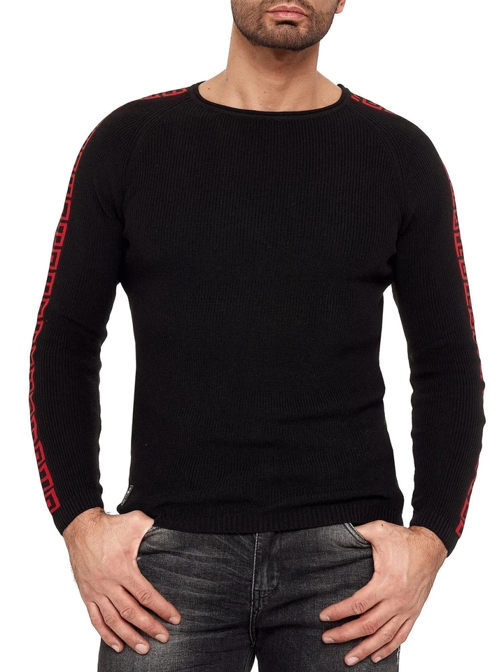 Redbridge Herren Strickpullover Pullover Knit Sweatshirt Slim-Fit Ornaments - Bild 2 von 4