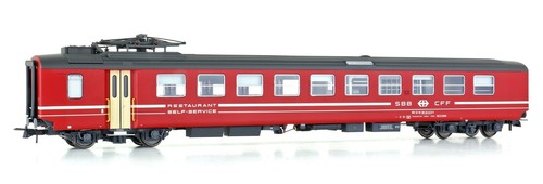LS MODELS 47262 WR "Restaurant Self-Service" livrea rossa fasce bianche, SBB - Foto 5 di 5