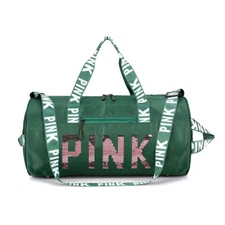 Nonbrand  Custom logo Pink Duffle bag Waterproof Polyester Gym Bag For women