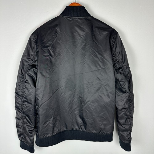 INC International Concepts Black Bomber Jacket Mens Size Small Full Zip Coat - Picture 5 of 8