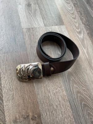 小物 Made in Italy Design leather belt rare leather belt vittozzi made in italy avant garde style | eBay