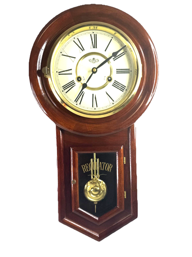 Vintage D&A Regulator Schulhaus Wanduhr zum Aufziehen Stundengong