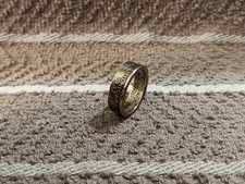 Michigan Handcrafted Washington Quarters coin ring, size 6 1/2  2004