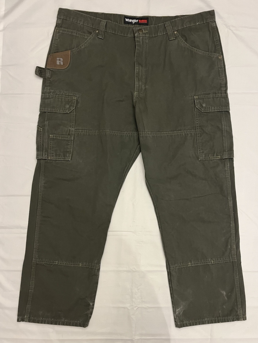 極美品 希少 Wrangler Riggs Double Knee Pants Wrangler Riggs Workwear Men's 40x30 Double Knee RipStop Cargo