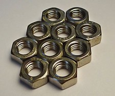 10 Stainless Steel M8 8mm Hex Standard Full Nuts 316 Marine Grade A4 80 DIN 934.